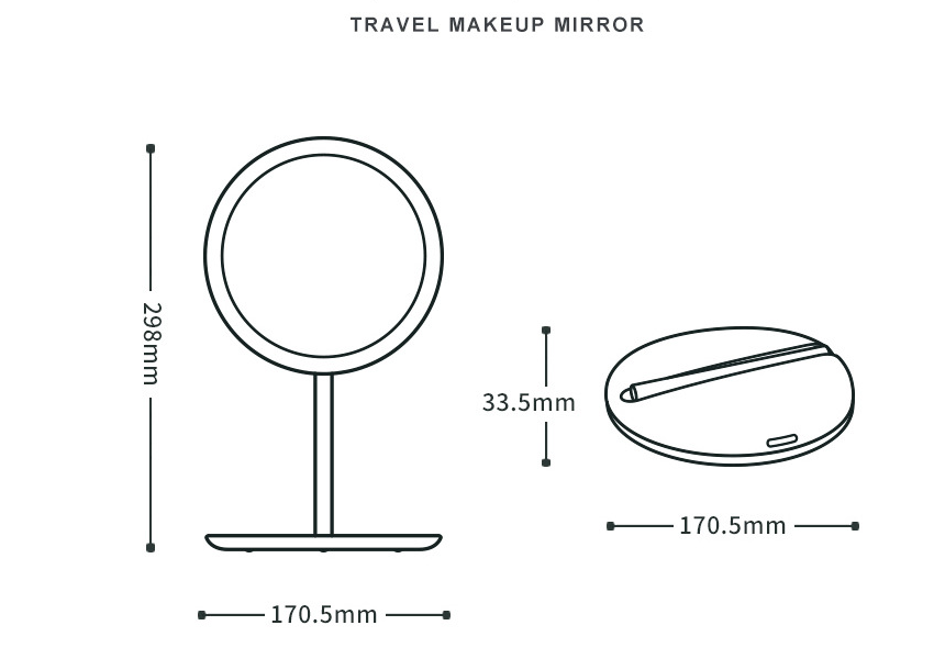 LED Foldable Makeup Mirror